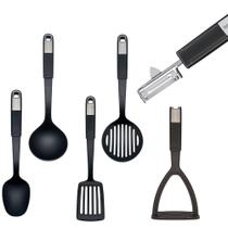 Conjunto 6 utensilios para cozinha em Nylon - primeira linha - Fackelmann