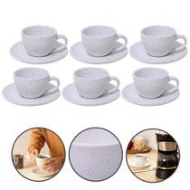 Conjunto 6 Xícaras Café Chá Com Pires 85ml Cerâmica Premium