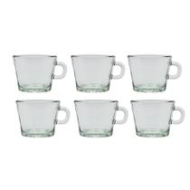 Conjunto 6 Xícaras Café Chá Tango Vidro Clássico Retrô 187ml Conjunto 6 Xícaras Café Chá Tango Vidro Clássico Retrô 187ml
