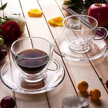 Conjunto 6 Xícaras Café Expresso com Pires de Vidro 80ml