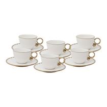 Conjunto 6 Xícaras Chá Porcelana Egg Branco 200Ml- Wolff Conjunto 6 Xícaras Chá Porcelana Egg Branco 200Ml- Wolff