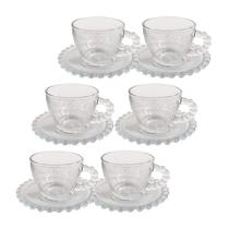 Conjunto 6 Xícaras Com Pires 250ml Rayan