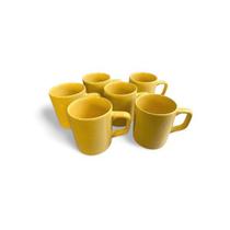 Conjunto 6 Xícaras De Café Ceramica Colors Amarelo 80Ml