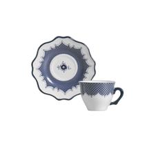 Conjunto 6 Xícaras De Café Com 4 Pires Hamptons Scalla