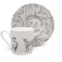 Conjunto 6 Xícaras de Café com Pires Linha Selva 80ml JGXC063 - Hauskraft