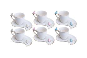 Conjunto 6 xícaras de café Cute Birds coloridos 90 mL