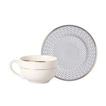 Conjunto 6 Xícaras de Chá Alleanza Cerâmica - Branco - 250ml