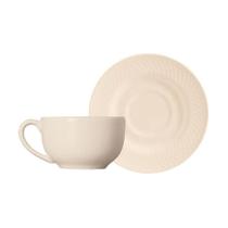 Conjunto 6 Xícaras de Chá com Pires 250ml Salmon Acetinado