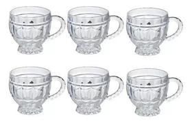 Conjunto 6 Xícaras Mesa Cristal Renaissance Café Chá 200ml