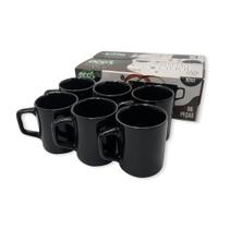 Conjunto 6 Xícaras Pequenas Café Cerâmica 80ml