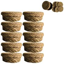 Conjunto 60 Descanso Porta Copo Trançado com Suporte de Mesa Conjunto 60 Descanso Porta Copo Trançado com Suporte de Mesa