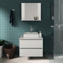 Conjunto 60cm Gabinete para Banheiro com Espelheira e Cuba BN3624 Tecno Mobili