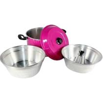 Conjunto 6X1 Cozimento A Vapor Continental Rosa (3Pçs) Conjunto 6X1 Cozimento A Vapor Continental Rosa (3Pçs)