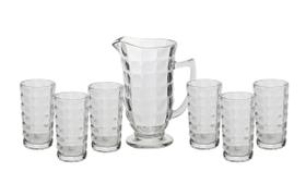 Conjunto 7 Pçs Jarra e 6 Copos de Vidro Sodo-Calcico Xadrez Lyor Conjunto 7 Pçs Jarra e 6 Copos de Vidro Sodo-Calcico Xadrez Lyor