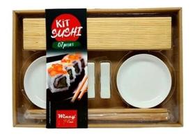 Conjunto 7 Peças Para Sushi Comida Japonesa Completo