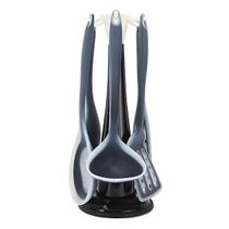 Conjunto 7 Peças Silicone Preto Utensílios Duráveis