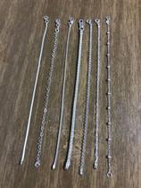 Conjunto 7 Pulseira Prata Maciça 925 Laminada Torcida