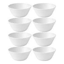 Conjunto 8 Bowl Branco de Vidro Opalino Mini Tigela Redonda Sobremesa Cereal Opaline Flare Haüskraft 250ml Conjunto 8 Bowl Branco de Vidro Opalino Mini Tigela Redonda Sobremesa Cereal Opaline Flare Haüskraft 250ml