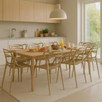 Conjunto 8 Cadeiras Allegra Nude em Polipropileno Conjunto 8 Cadeiras Allegra Nude em Polipropileno