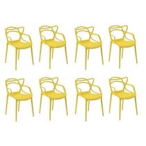 Conjunto 8 Cadeiras Allegra Pp Amarelo