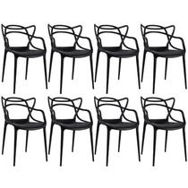 Conjunto 8 Cadeiras Allegra Pp Preto
