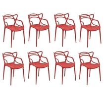 Conjunto 8 Cadeiras Allegra Vermelho