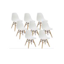 Conjunto 8 Cadeiras Charles Eames Eiffel Dsw - Branca Conjunto 8 Cadeiras Charles Eames Eiffel Dsw - Branca