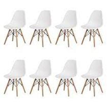Conjunto 8 Cadeiras Charles Eames Eiffel Dsw - Branca