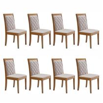 Conjunto 8 Cadeiras Estofadas Berlim Espresso Móveis