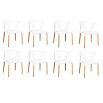 Conjunto 8 Cadeiras Polipropileno Wishbone Yescasa