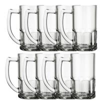 Conjunto 8 Canecas Vidro 320 ML Linha Vitamina Cervejas Bar