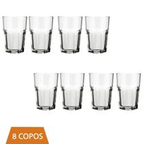 Conjunto 8 Copo Bristol Transparente 200ml Vidro Drinks Conjunto 8 Copo Bristol Transparente 200ml Vidro Drinks