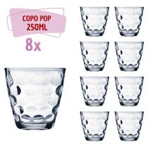 Conjunto 8 Copo de Vidro Transparente Bangkok 250ML Redondo Conjunto 8 Copo de Vidro Transparente Bangkok 250ML Redondo
