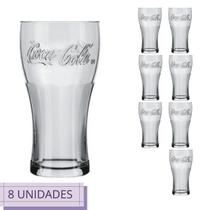 Conjunto 8 Copos Coca Cola Nadir 470ml Vidro Suco Agua