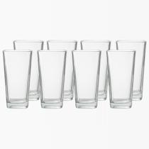 Conjunto 8 Copos Vidro 260ml Transparente Venice Base Forte