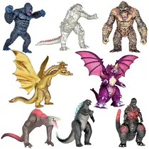 Conjunto 8 de bonecos de ação TWCare Godzilla vs Kong com junta móvel Conjunto 8 de bonecos de ação TWCare Godzilla vs Kong com junta móvel