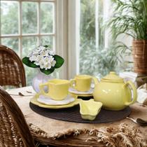 CONJUNTO 8 PEÇAS PORCELANA :Eleve Seus Momentos de Chá com Charme e Delicadeza!