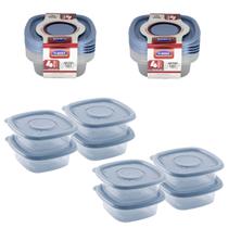 Conjunto 8 Potes 400 Ml Para Alimentos Comida Frutas Doces