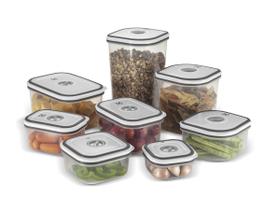 Conjunto 8 Potes Electrolux Herméticos Freezer E Microondas Conjunto 8 Potes Electrolux Herméticos Freezer E Microondas