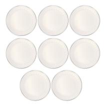 Conjunto 8 Pratos Raso Cerâmica 26,2cm Harmony Branco