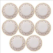 Conjunto 8 Pratos Raso Cerâmica Ashley 24,2Cm Amarelo Conjunto 8 Pratos Raso Cerâmica Ashley 24,2Cm Amarelo