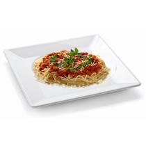 Conjunto 8 Pratos Raso Quadrado Em Melamina 26cm Hotel