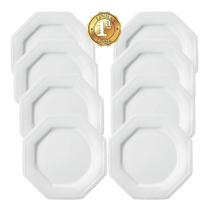 Conjunto 8 Pratos Rasos Jantar Porcelana Schmitd Prisma 28cm - Porcelanas Schmidt