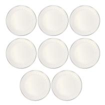 Conjunto 8 Pratos Sobremesa Cerâmica 20,5Cm Harmony Branco Conjunto 8 Pratos Sobremesa Cerâmica 20,5Cm Harmony Branco