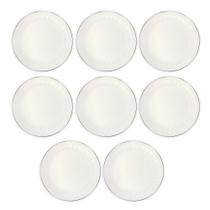 Conjunto 8 Pratos Sobremesa Cerâmica 20,5Cm Harmony Branco Conjunto 8 Pratos Sobremesa Cerâmica 20,5Cm Harmony Branco
