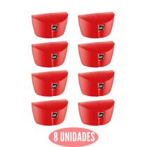 Conjunto 8 Saleiros Vermelho 500ml Alta Qualidade Gourmet