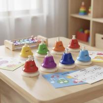 Conjunto 8 Sinos de Mesa Afinados e Bônus Partituras Para Sinos PDF Conjunto 8 Sinos de Mesa Afinados e Bônus Partituras Para Sinos PDF