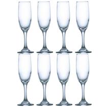 Conjunto 8 Taças de Vidro 180ml Espumante Luxo Casamento Conjunto 8 Taças de Vidro 180ml Espumante Luxo Casamento
