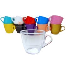 Conjunto 8 Xícaras de Plástico de Café Chá Colors 79ml