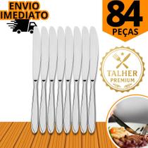 Conjunto 84 Faca Talheres Em inox Premium Com Serra Facas Churrasco Refeição Restaurante Lanchonete